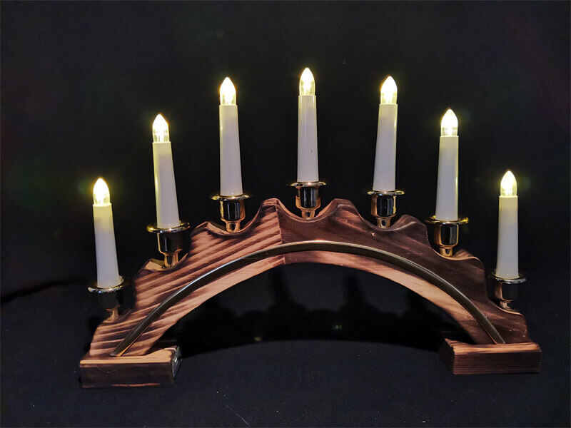 2xAA电池LED拱型木桥灯DCS7-4