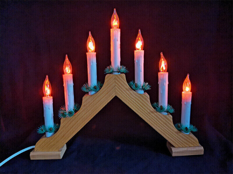 本色桥灯火焰泡