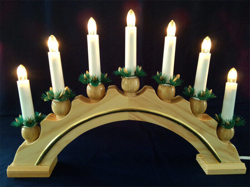 拱型金边带珠桥灯