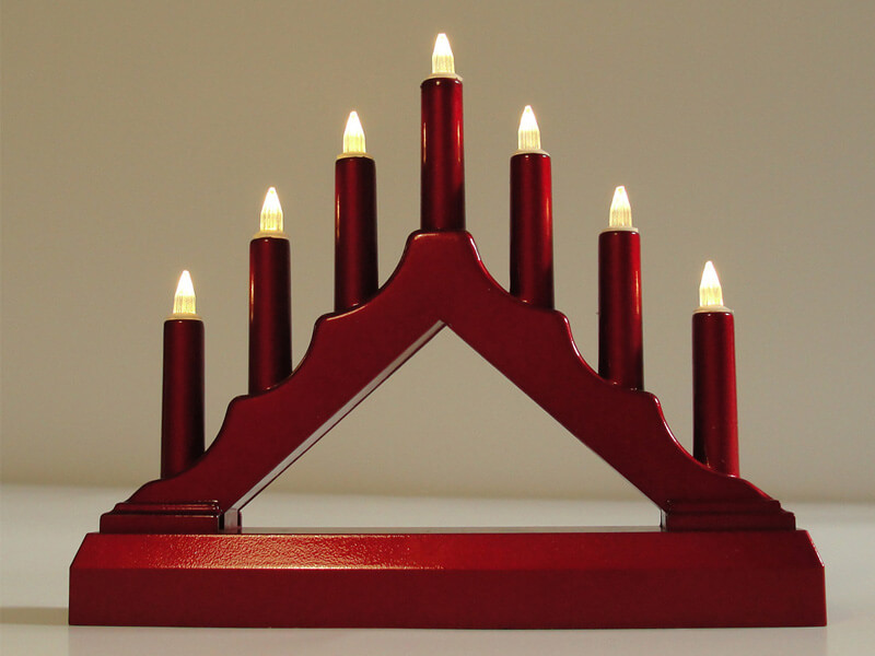 上色LED电池小桥灯